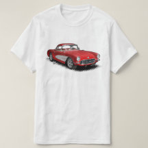 Rotes 56-57 StingVetteRay T-Shirt