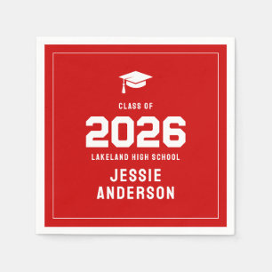 Rotes Abitur 2026 Serviette
