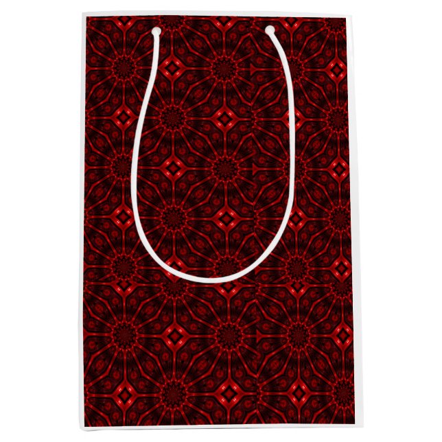 Rotes Abstrakt  Mittlere Geschenktüte (Vorderseite)