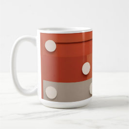 Rotes abstraktes Design mit geometrischen Formen Kaffeetasse