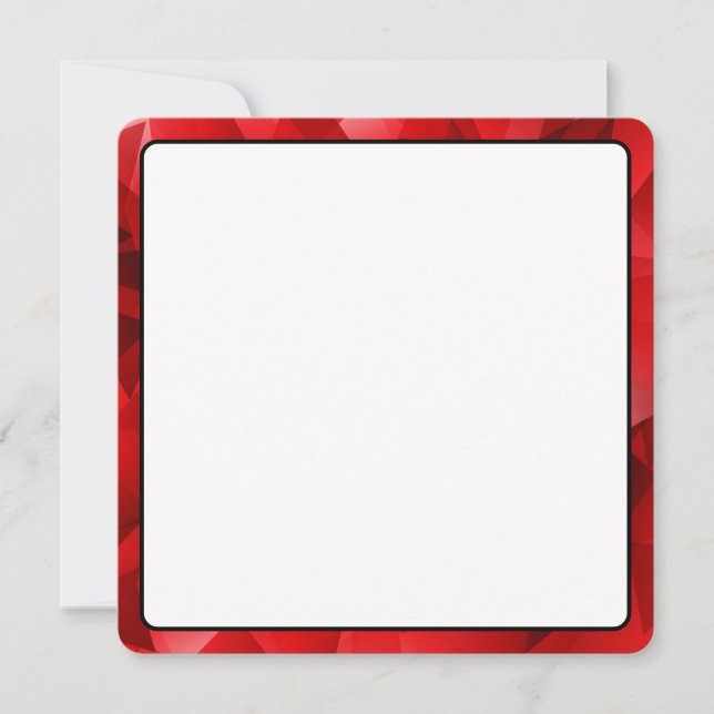 Rotes abstraktes Kristalldesign Geburtstag Benutze (Vorderseite)