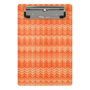 Rotes abstraktes Zickzacktextilmuster Mini Klemmbrett