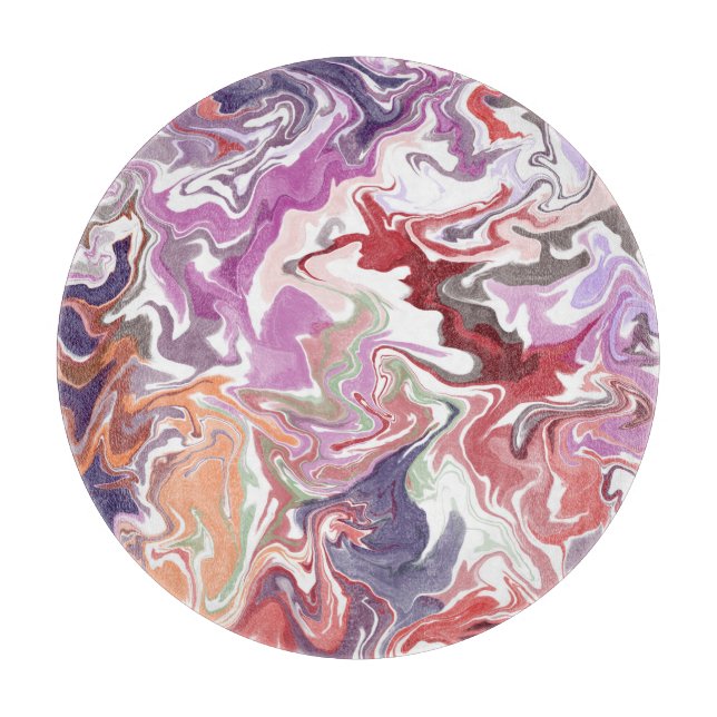 Rotes Acryl Schneidebrett (Vorderseite)