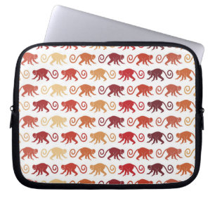Rotes Affe-Muster Laptopschutzhülle