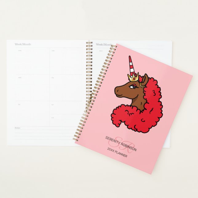 Rotes Afro-Einhorn Planer (Anzeige)