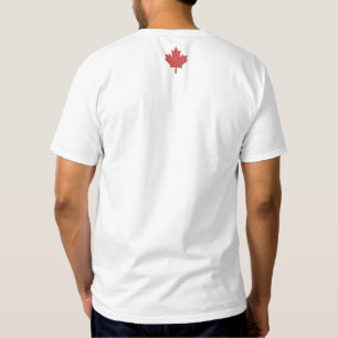 Rotes Ahornleaf Monogramm bestickt Besticktes T-Shirt