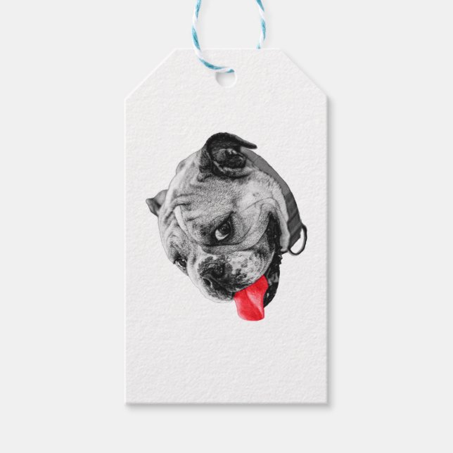 Rotes Akzent-Tag Geschenkanhänger (Vorderseite)