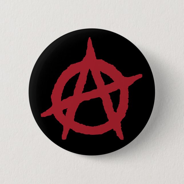 Rotes Anarchie-Symbol Button (Vorderseite)