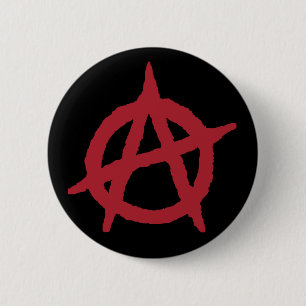 Rotes Anarchie-Symbol Button