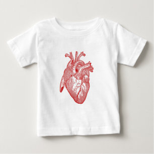 Rotes anatomisches Herz Baby T-shirt