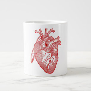 Rotes anatomisches Herz Jumbo-Tasse