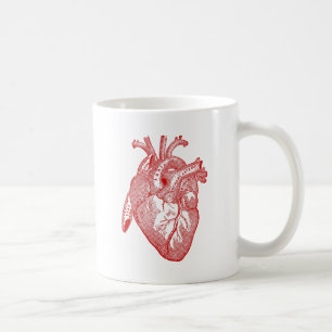 Rotes anatomisches Herz Kaffeetasse