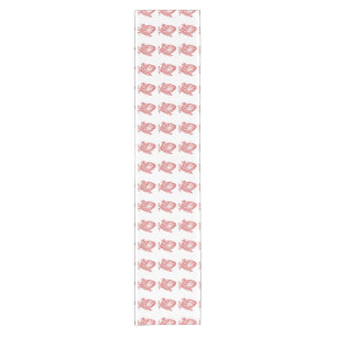 Rotes anatomisches Herz Kurzer Tischläufer