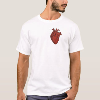 Rotes Anatomisches Herz Vintage T-Shirt