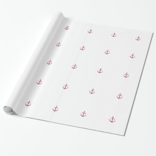 Rotes Anker-nautischPackpapier Geschenkpapier