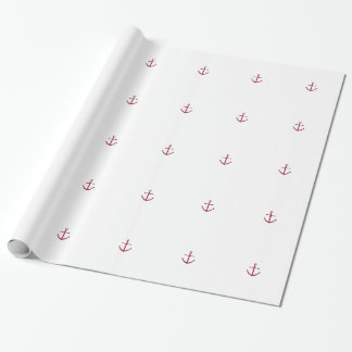 Rotes Anker-nautischPackpapier Geschenkpapier