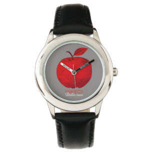 Rotes Apfelfrucht Armbanduhr