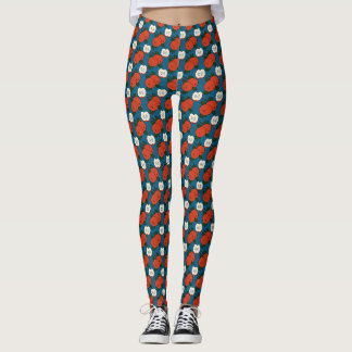 Rotes Apfelmuster Damen Leggings