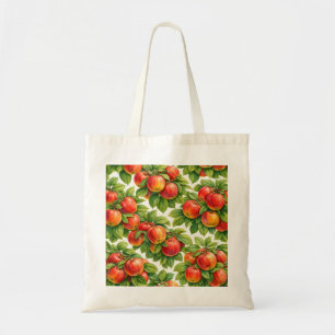 Rotes Apfelmuster Tragetasche