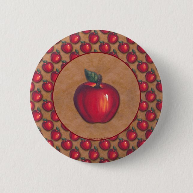 Rotes Apple Brown Button (Vorderseite)