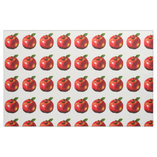 Rotes Apple drucken Gewebe Stoff