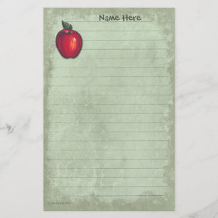 Rotes Apple hellgrün Briefpapier