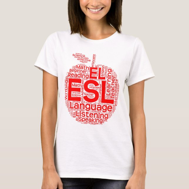 Rotes Apple Kleid ESL T-Shirt (Vorderseite)