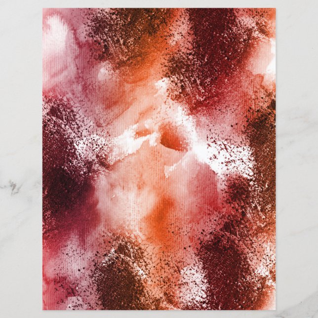 Rotes Aquarellfarben-Fleck-Papier aus weichem past (Vorderseite)