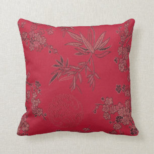 Rotes asiatisches Inpired Kissen