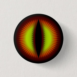 Rotes Auge des Drachen aus einer mittelalterlichen Button