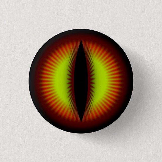 Rotes Auge des Drachen aus einer mittelalterlichen Button (Vorderseite)