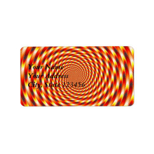 Rotes Auge - Fraktal Adressaufkleber