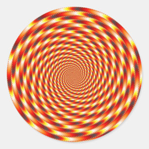 Rotes Auge - Fraktal Runder Aufkleber