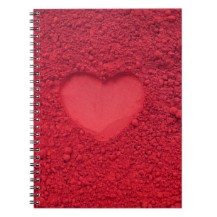 Rotes Auge Schattenherz: Matte Kosmetische Textur Notizblock