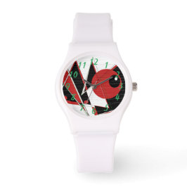 Rotes Auge sieht Frauenschau Armbanduhr