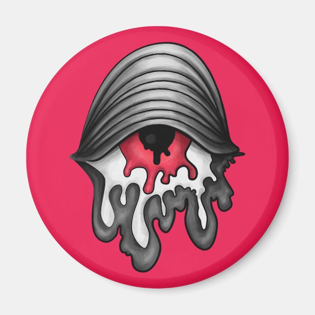 Rotes Auge: Surrealer Horror Magnet (Vorne)