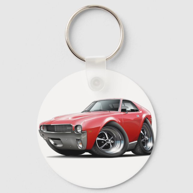 Rotes Auto der Serie 1968-69 AMX Schlüsselanhänger (Vorderseite)