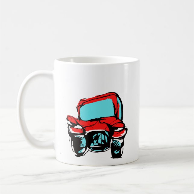 Rotes Auto Kaffeetasse (Links)