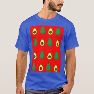 Rotes Avocadomuster T-Shirt