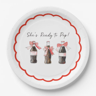 Rotes Babysoda bereit zum KNALLEN! Pappteller