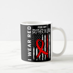 Rotes Band Für Schwager Herzkrankheit Bewusstsein Kaffeetasse