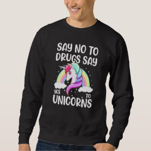Rotes Band Sagt Nein Sagt Ja Zu Einhörnern Woche K Sweatshirt