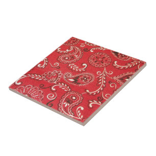 Rotes Bandana Fliese