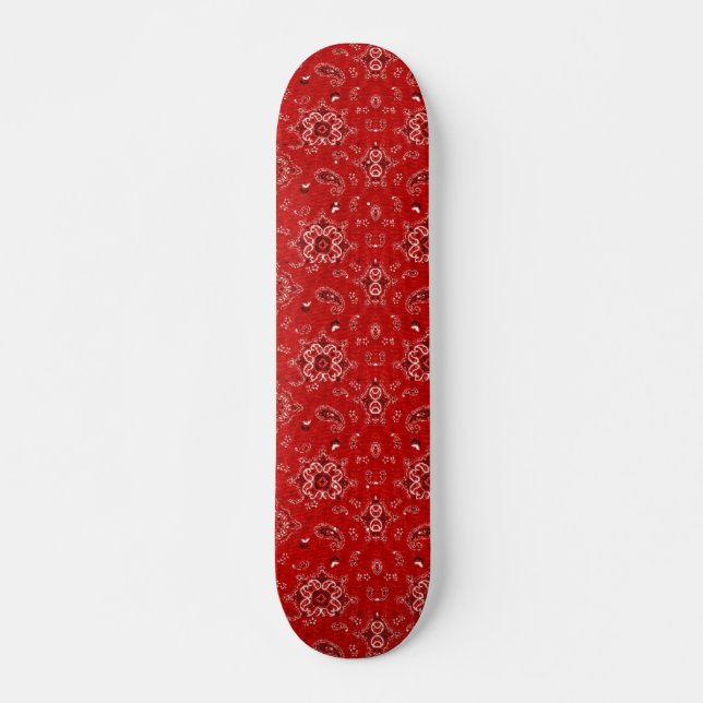Rotes Bandana-Skateboard Skateboard (Vorne)