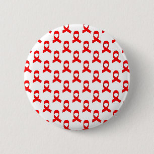 Rotes Bandmuster Button