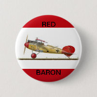 Rotes Baron-Flugzeug auf Rundschaltfläche