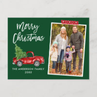 Rotes Bastelband Pinsel Schriftzug Lastwagen Weihn