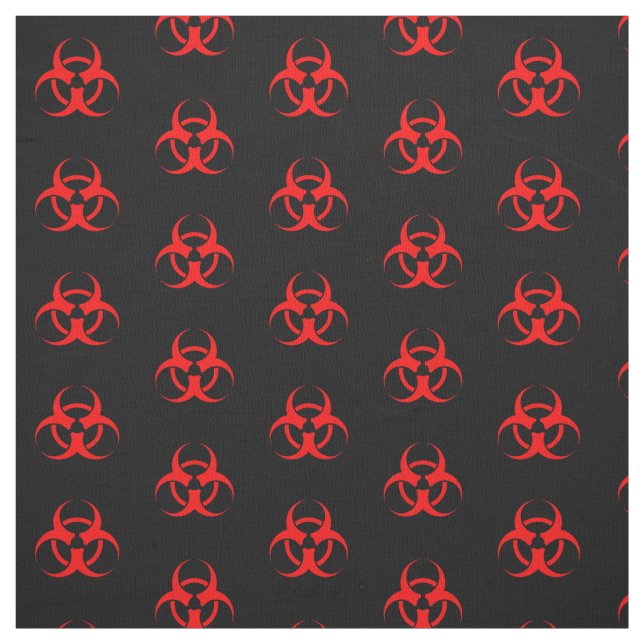 Rotes Biogefährdung-Symbol Stoff (Muster)