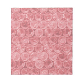 Rotes Blasenwickelmuster Notizblock