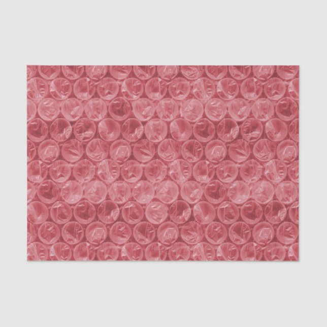 Rotes Blasenwickelmuster Seidenpapier (Vorderseite)